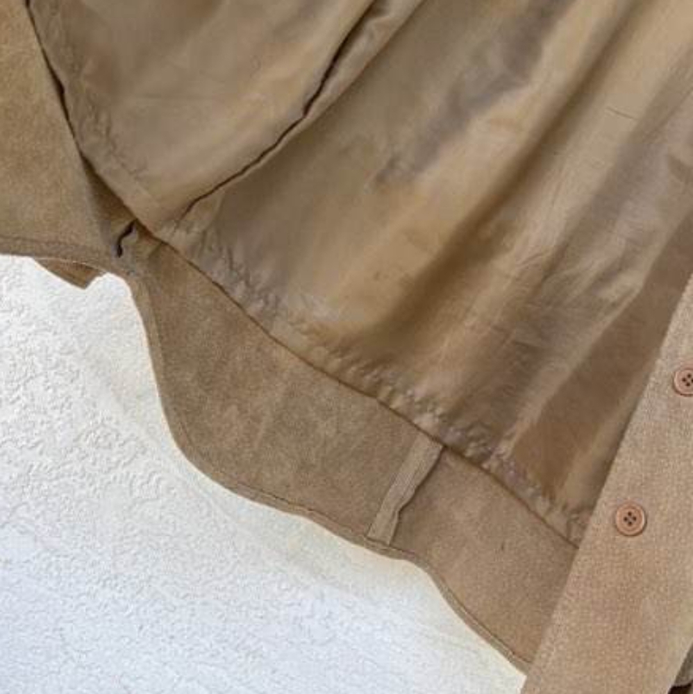 Bagatelle Fully-Lined Leather/Suede Shirt Jacket Coat | Large - Picture 3 of 4